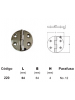 Dobradiça INOX 4 furos 