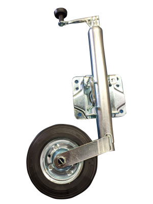 Trailer Jack 800 Lbs em aço galvanizado tubo de 48mm, roda de borracha de 8"