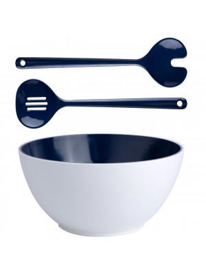 Kit com Bowl e Talheres (Azul)