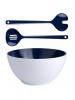 Kit com Bowl e Talheres (Azul)