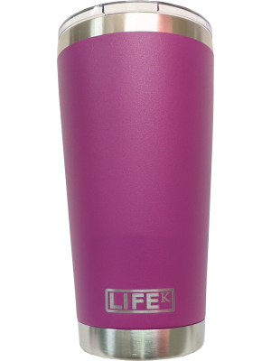 Copo LIFEK térmico EM AÇO INOX, na cor Pink, 591ML,com tampa