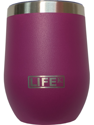 Copo LIFEK térmico EM AÇO INOX, na cor PINK, 354ML, com tampa