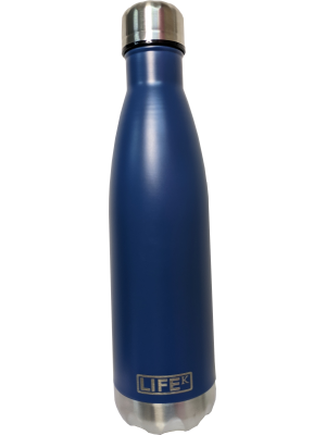 Garrafa Térmica LIFEK 500ml em aço inox com tampa - Azul